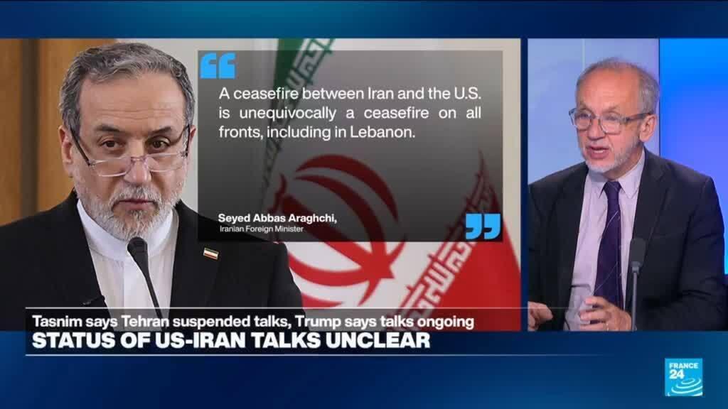 Video thumbnail for Trump says Iran talks moving fast despite threat to widen war