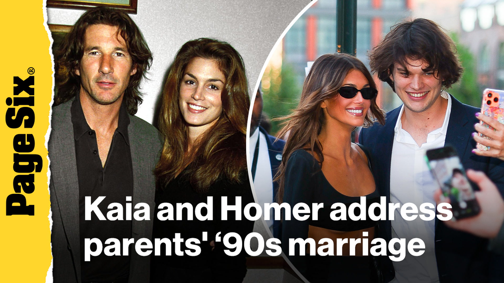 Video thumbnail for Kaia Gerber and Homer Gere address parents' '90s marriage