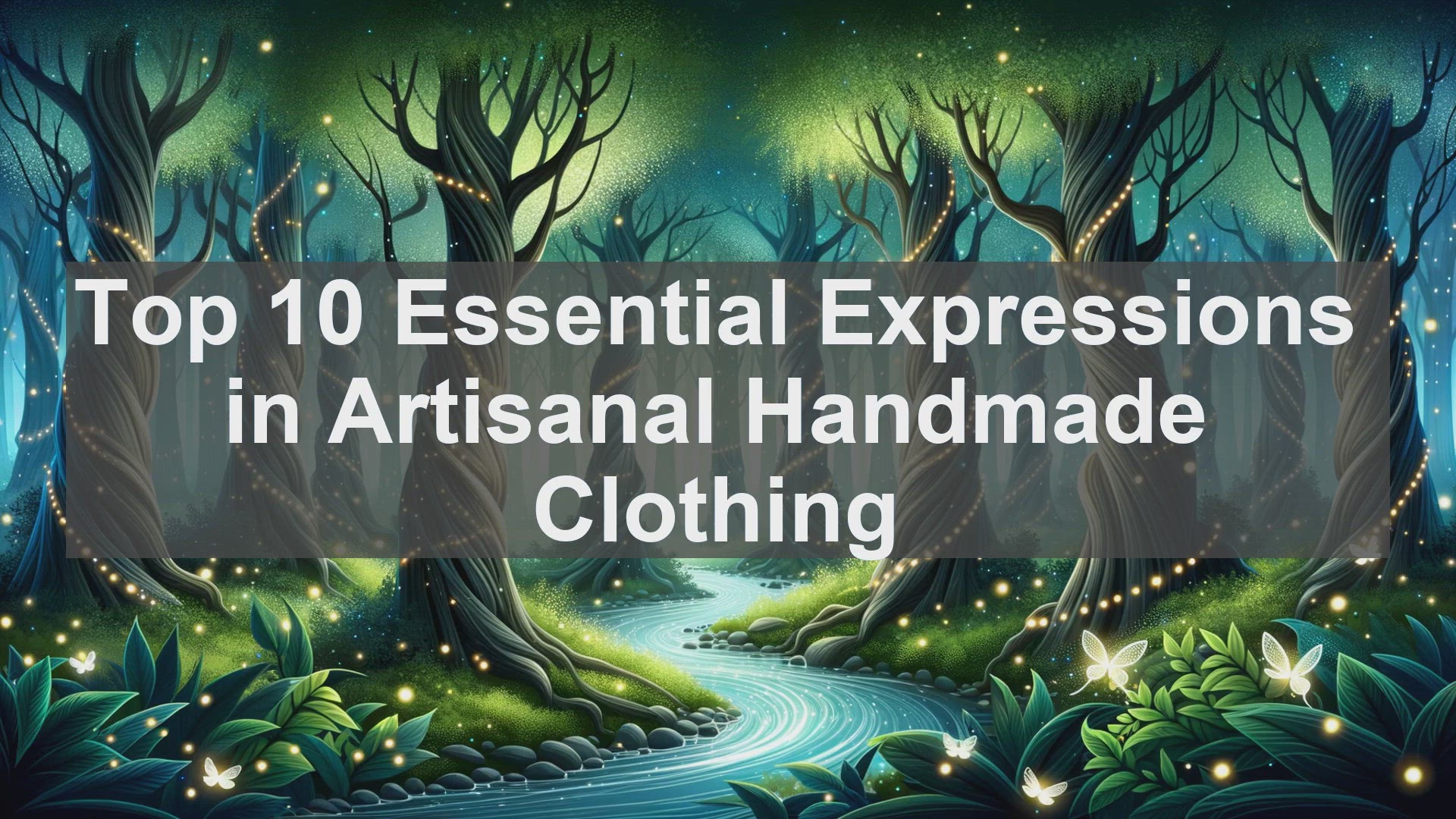 'Video thumbnail for Top 10 Essential Expressions in Artisanal Handmade Clothing'