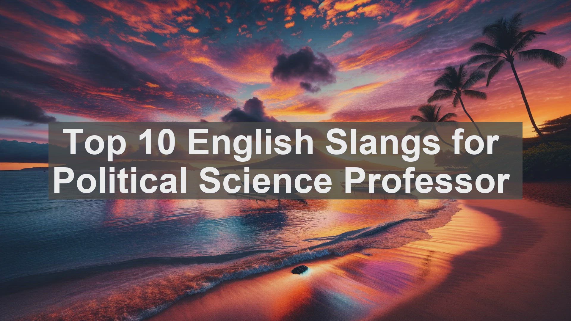 'Video thumbnail for Top 10 English Slangs for Political Science Professor'