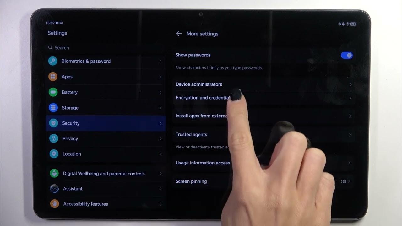 Video thumbnail for How to Clear Credentials on Honor Pad X9?