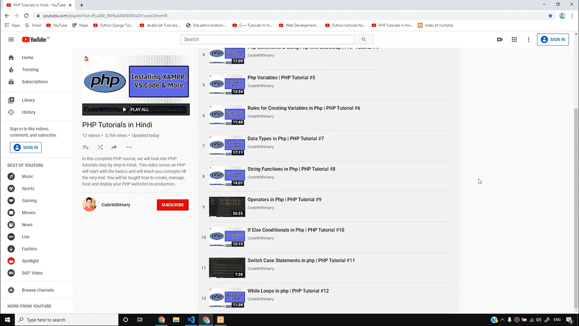 'Video thumbnail for For Loops in php _ PHP Tutorial #13'
