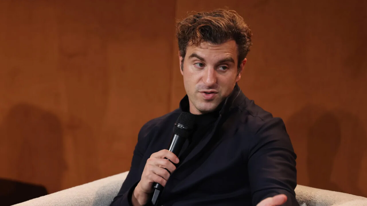 'Video thumbnail for Airbnb CEO: "The future belongs to whoever wants to go there first" - Fortune Global Forum'