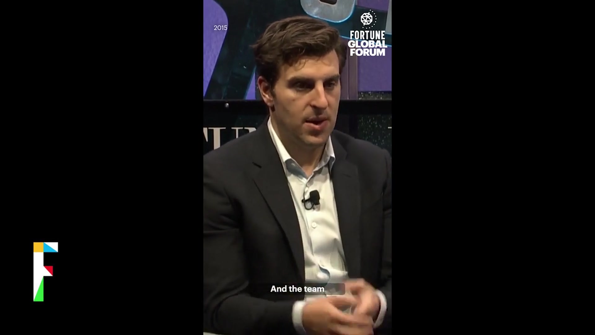 'Video thumbnail for Airbnb CEO: "The future belongs to whoever wants to go there first" - Fortune Global Forum'