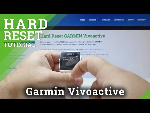 Video thumbnail for How to Factory Reset GARMIN Vivoactive - Hard Reset Operation in GARMIN Watch