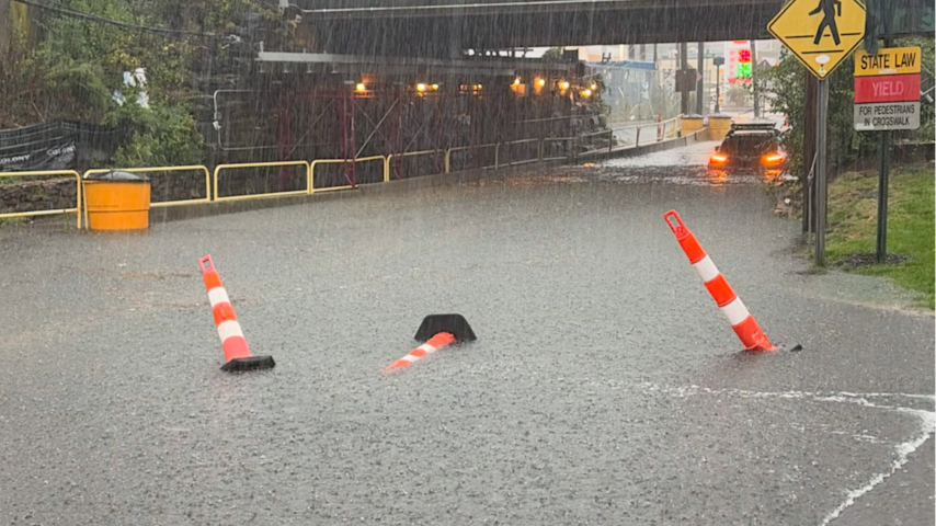 Video thumbnail for Norwalk roads under water after torrential rain triggers flash flood warning