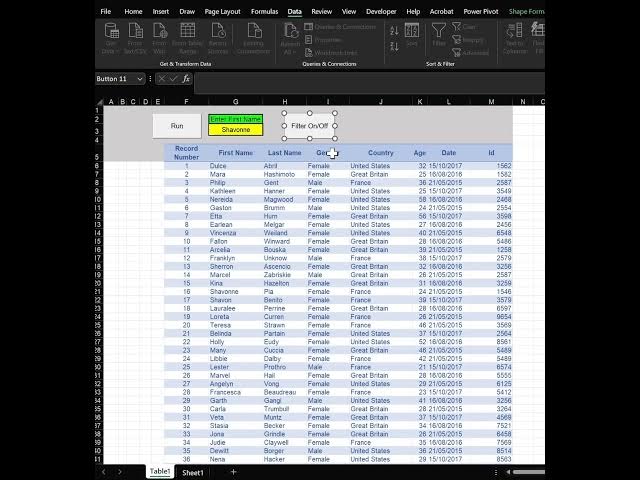 Video thumbnail for Excel Tips - Excel VBA Simple Filter