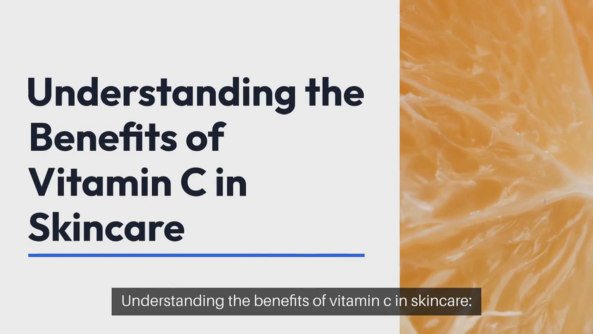 Video thumbnail for Understanding the benefits of vitamin c in skincare