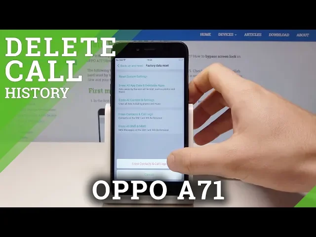 Video thumbnail for How to Erase Call Logs & Contacts in OPPO A71 - Delete Call History