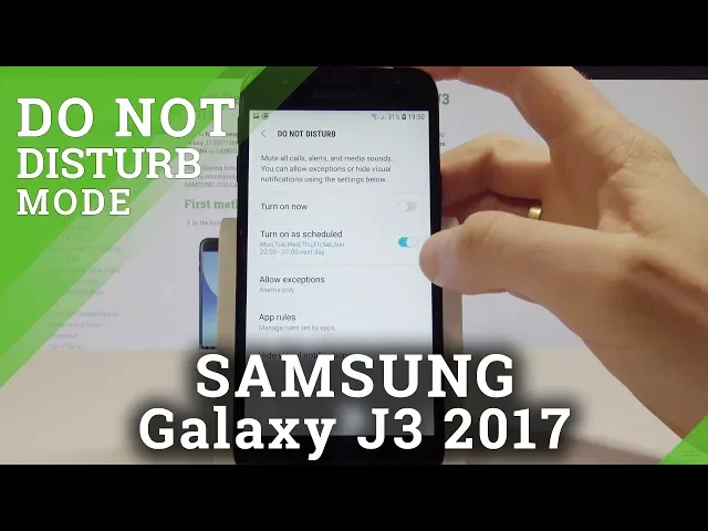 Video thumbnail for How to Enable Do Not Disturb on SAMSUNG Galaxy J3 2017 - Set Up Priority Rules