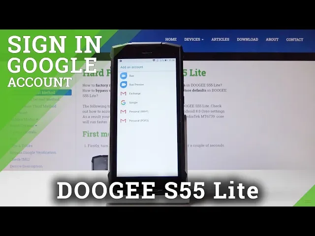 Video thumbnail for How to Remove Google User in DOOGEE S55 Lite - Add Google Account