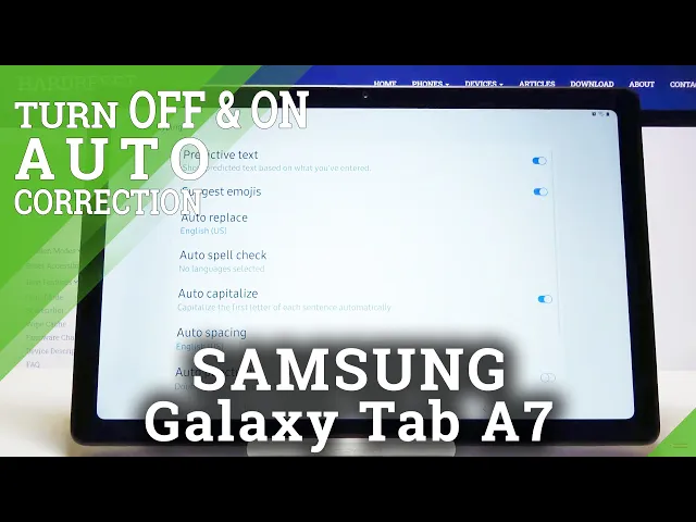 Video thumbnail for Activate Text Correction Option on SAMSUNG Galaxy TAB A7 – Display Settings