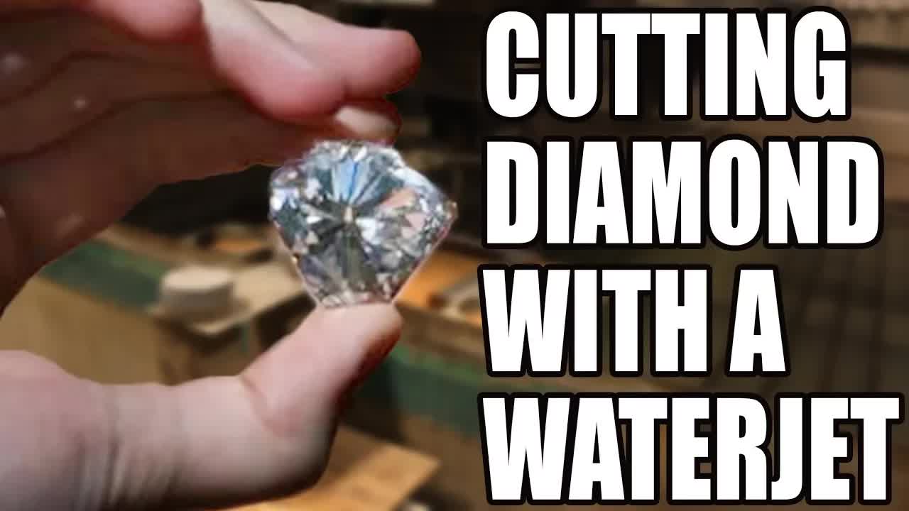 Video thumbnail for 17 Carat Diamond Hardness Test: Water Jet Cutter & Polycrystalline Diamond