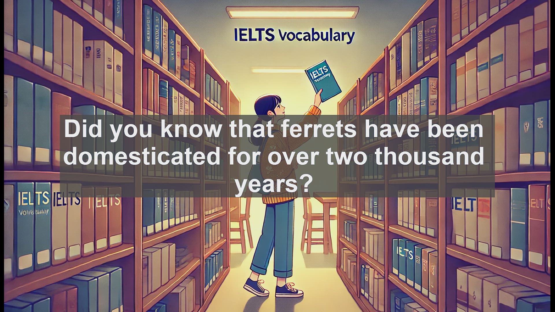 'Video thumbnail for 2000 Must Know IELTS 9.0 Vocabulary - Ferret: A Versatile Word for IELTS Success'
