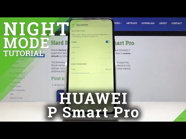 Video thumbnail for How to Activate Eye Comfort in HUAWEI P Smart Pro