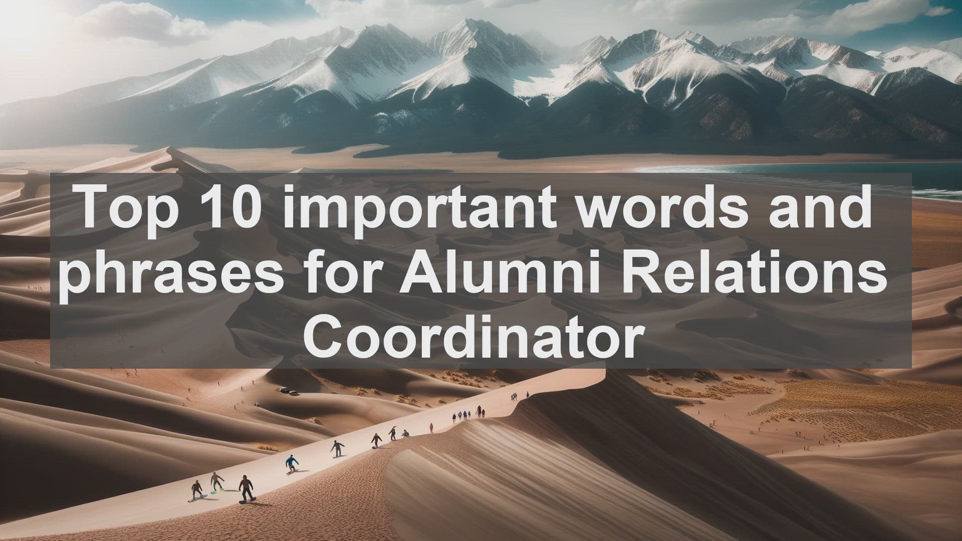 'Video thumbnail for Top 10 important words and phrases for Alumni Relations Coordinator'