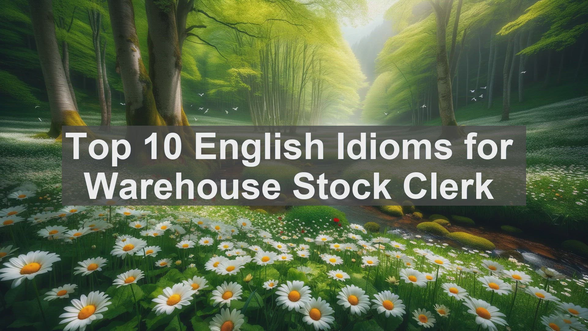 'Video thumbnail for Top 10 English Idioms for Warehouse Stock Clerk'