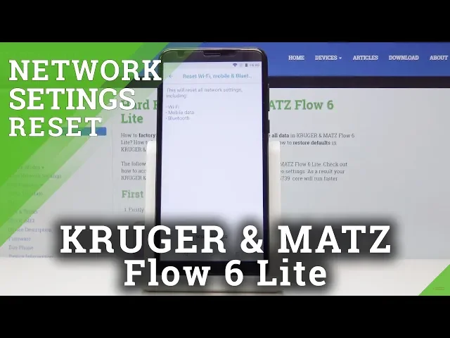 Video thumbnail for How to Reset All Network Settings on KRUGER & MATZ Flow 6 Lite - Restore Original Settings