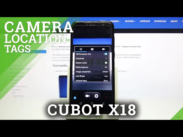 Video thumbnail for How to Activate Camera Location Tags in CUBOT X18 - Enter Advanced Camera Option
