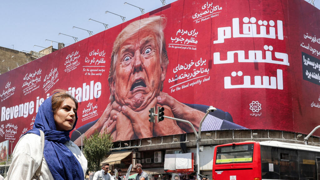 Video thumbnail for Trump vows to hit back 'hard' after first exchange of fire with Iran in weeks
