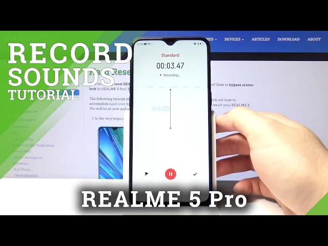 Video thumbnail for How to Use Voice Recorder – Record Sounds on REALME 5 Pro