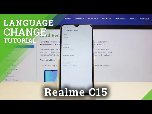 Video thumbnail for How to Change Language in REALME C15 – Find System Dictionary