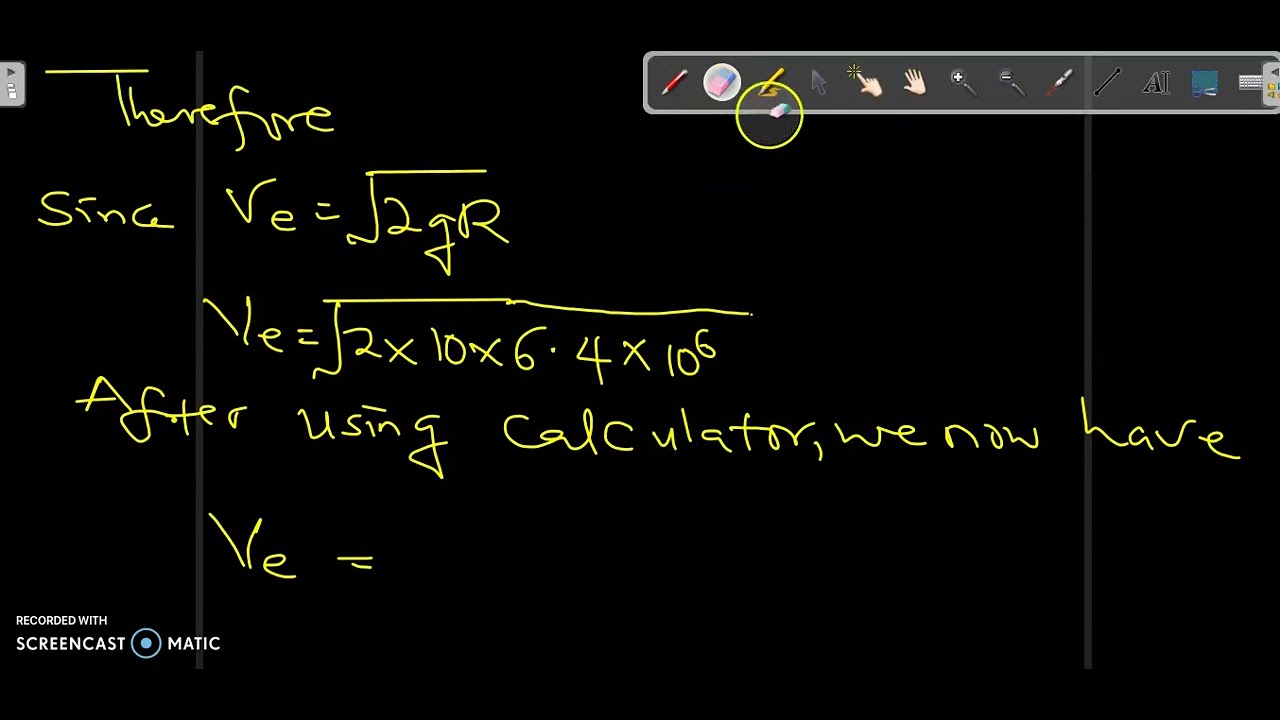 'Video thumbnail for How to Calculate Escape Velocity of a Satellite'