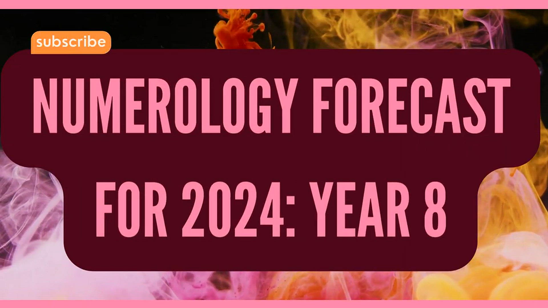 'Video thumbnail for Numerology Forecast for 2024 Year 8, video blog'