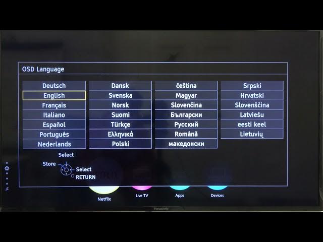 Video thumbnail for How to Change Language PANASONIC TV TX-40FS500 40-inch Smart TV - Switch English to Other Language