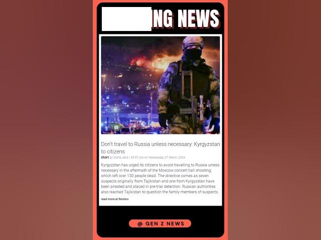 Video thumbnail for Don't travel to Russia unless necessary: Kyrgyzstan to citizens | #shorts #news