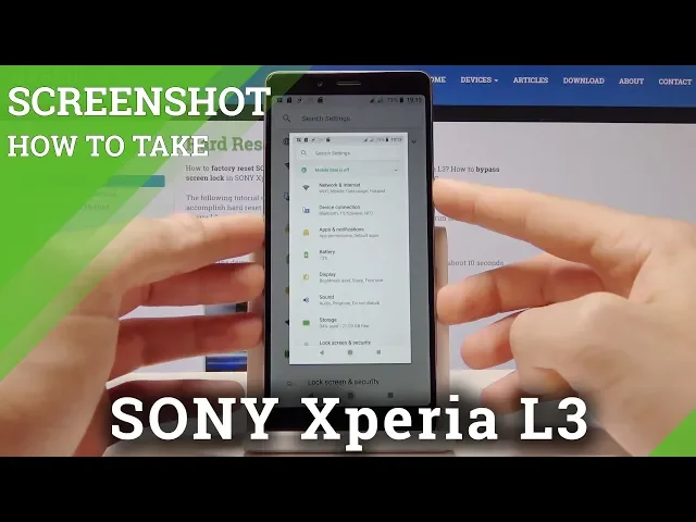 Video thumbnail for SONY Xperia L3 How to Take Screenshot