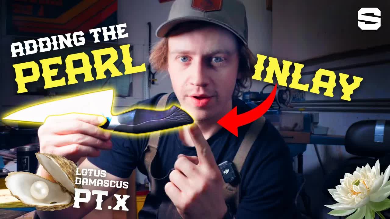 Video thumbnail for Will Stelter: lotus chef knife - carving embellishments, pearl inlay & handle shaping