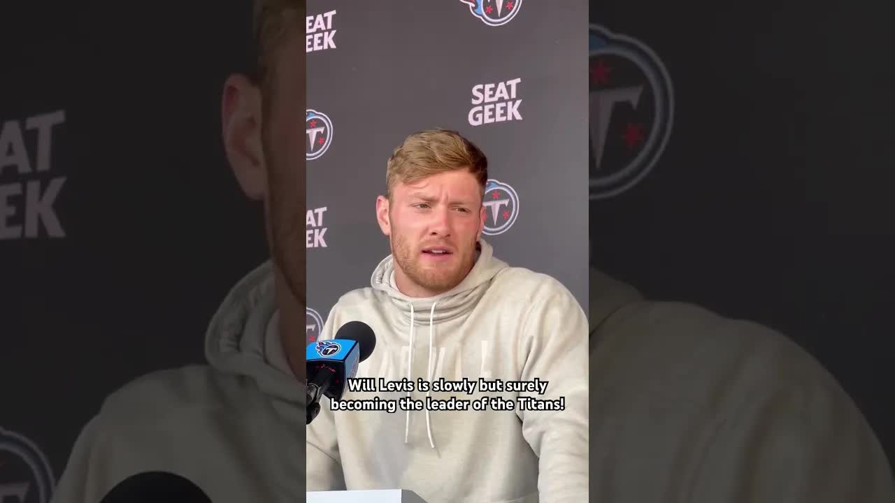 Video thumbnail for Will Levis says he is still figuring out his leadership style for the #Titans. ️ #shorts #titanup