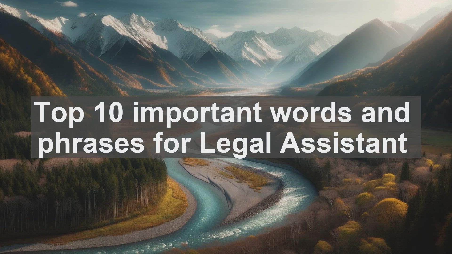 'Video thumbnail for Top 10 important words and phrases for Legal Assistant'
