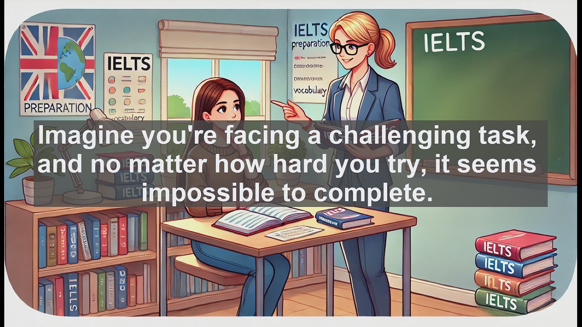 'Video thumbnail for 2500 Must Know IELTS 6.5 Vocabulary - Understanding 'Struggle': Key Vocabulary for IELTS Success'
