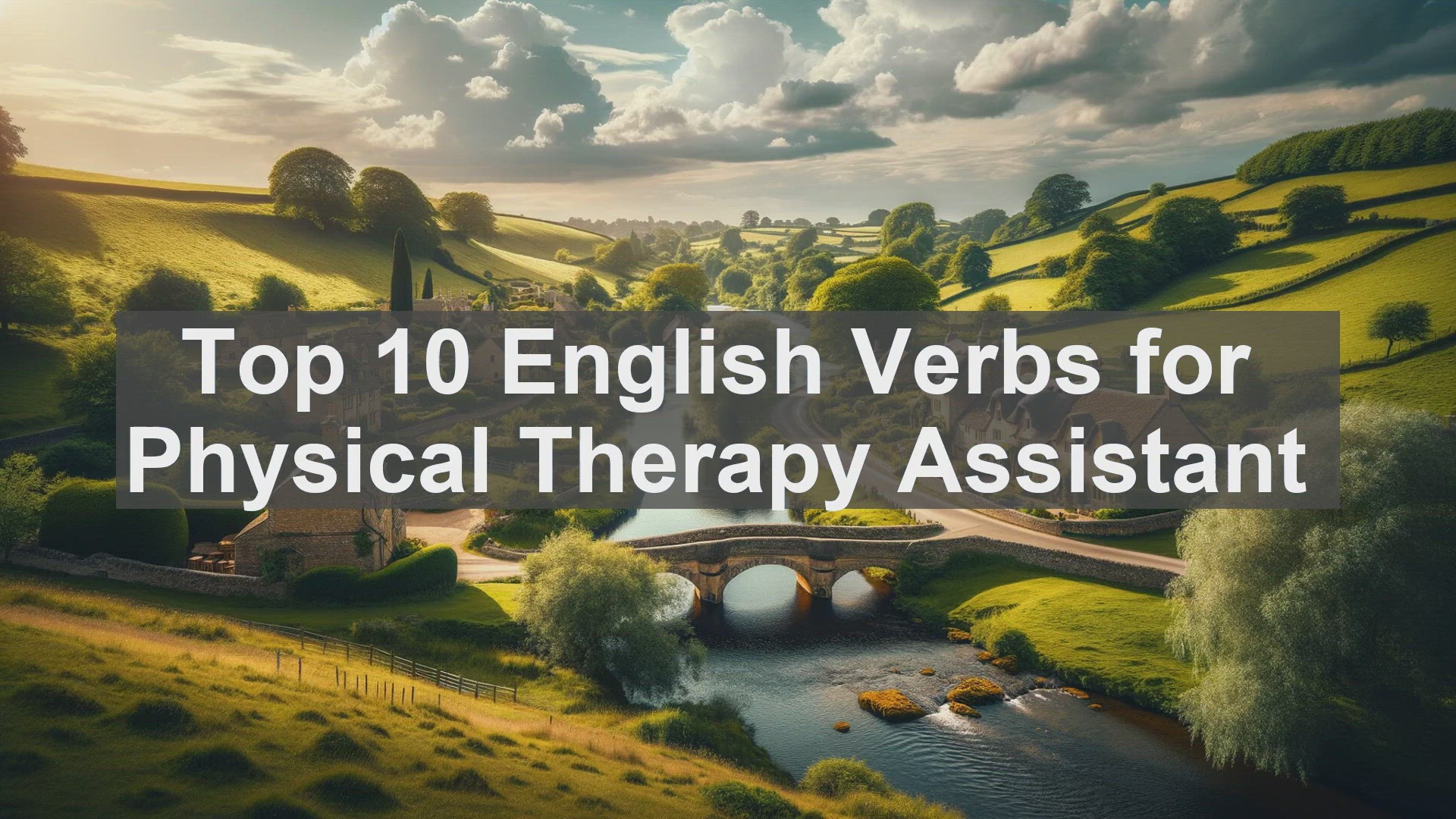 'Video thumbnail for Top 10 English Verbs for Physical Therapy Assistant'