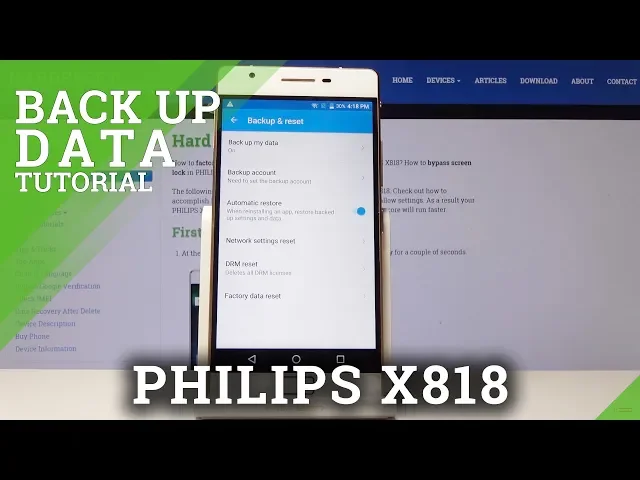Video thumbnail for How to Backup Data in PHILIPS X818 - Google Backup Account