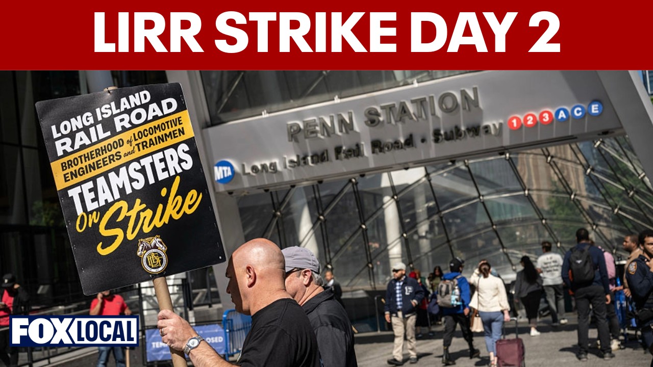 Video thumbnail for LIRR strike enters 2nd day as commuters brace for Monday chaos