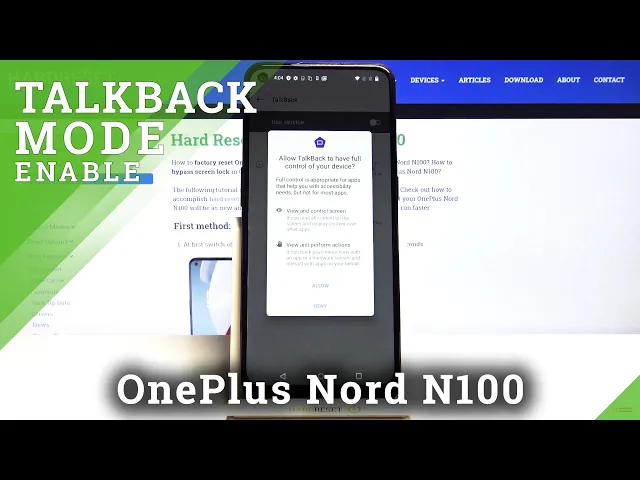 Video thumbnail for TalkBack Mode in OnePlus Nord N100 – How to Activate / Deactivate TALKBACK