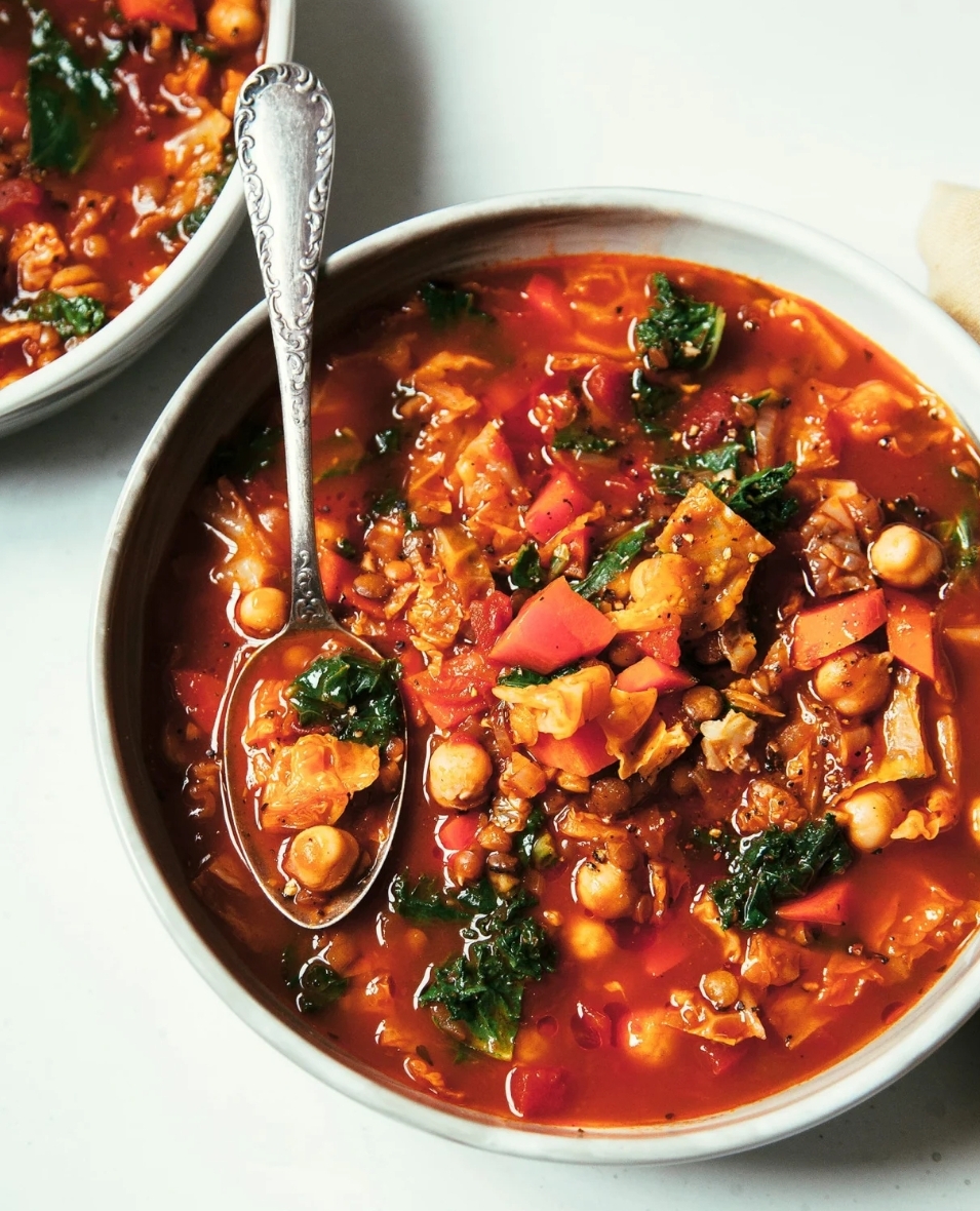'Video thumbnail for Smoky Chickpea, Red Lentil & Vegetable Soup Recipe '