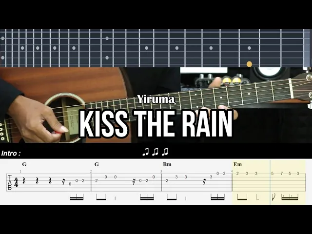 Video thumbnail for Kiss The Rain - Yiruma | EASY Guitar Lessons TAB - Guitar Tutorial