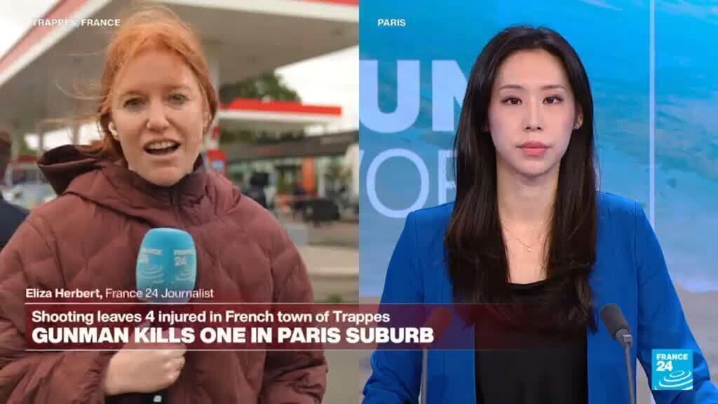 Video thumbnail for France: Gunman kills one and wounds four in town outside Paris