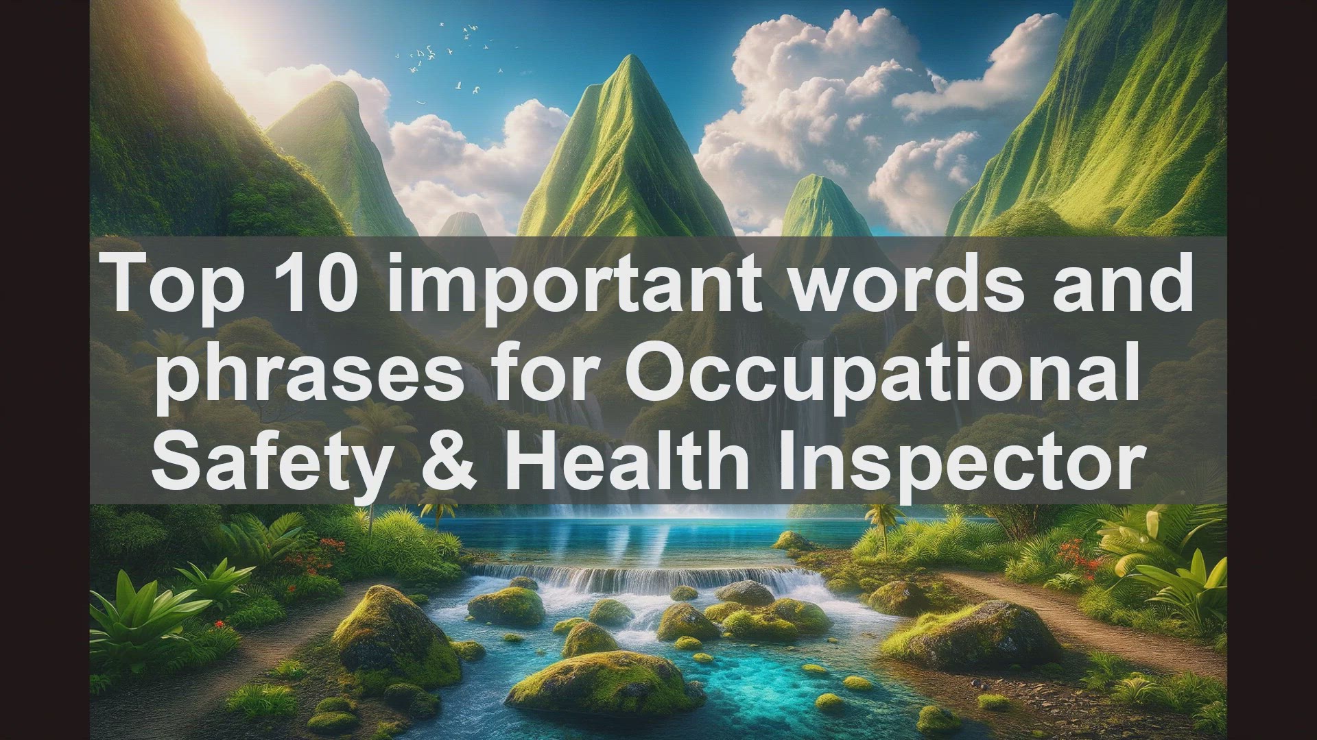 'Video thumbnail for Top 10 important words and phrases for Occupational Safety  Health Inspector'