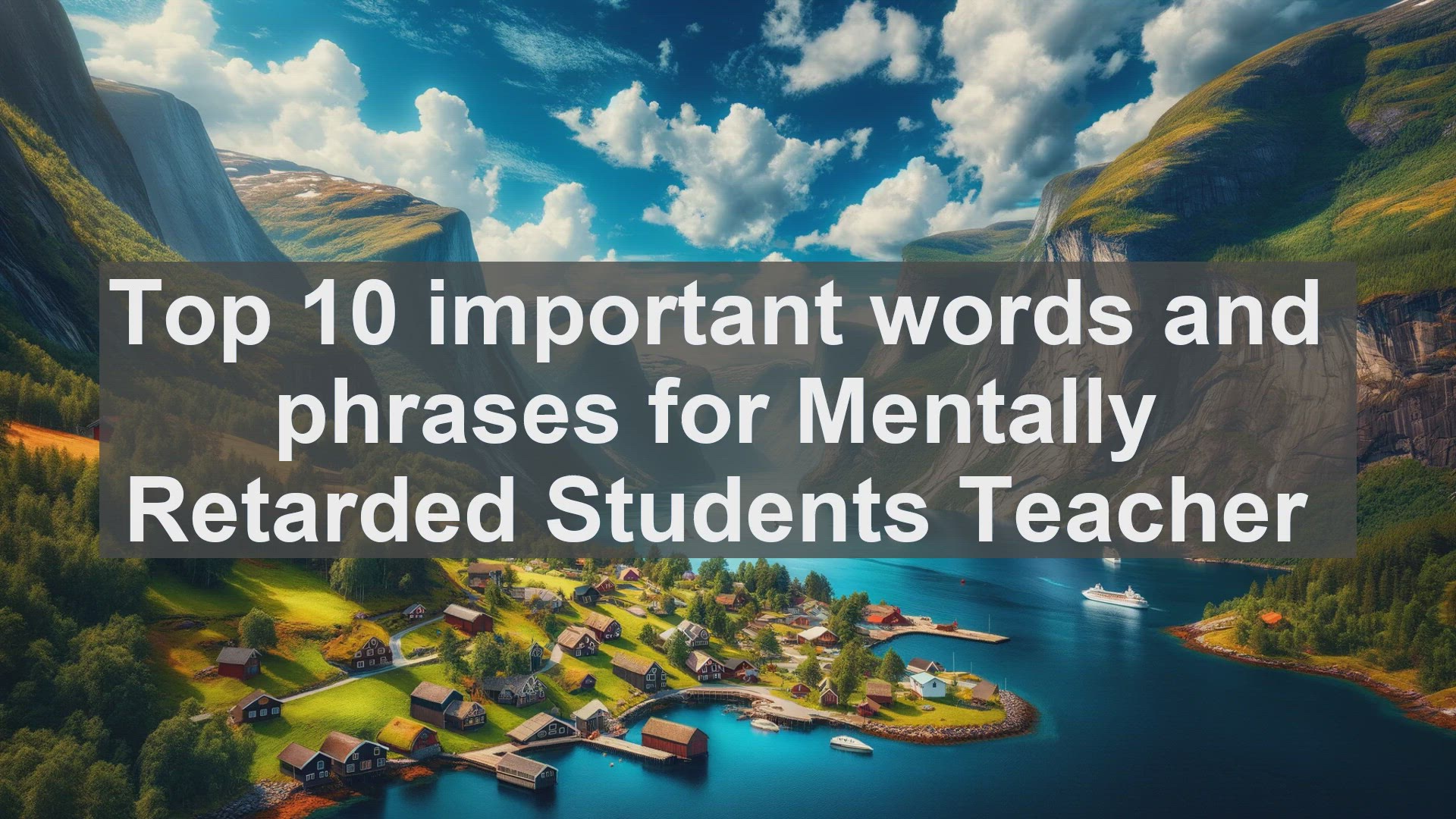 'Video thumbnail for Top 10 important words and phrases for Mentally Retarded Students Teacher'