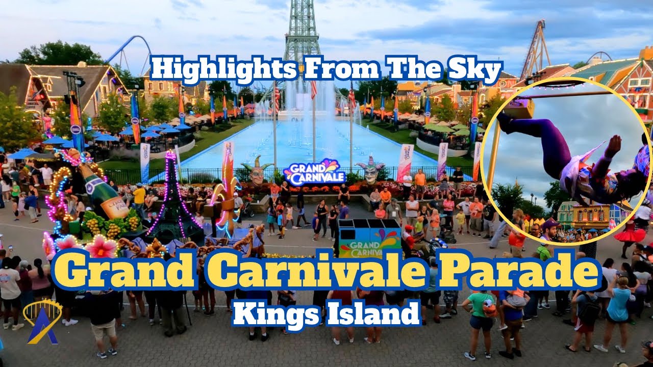 Video thumbnail for Kings Island Grand Carnivale | Aerial Drone View of the Spectacle of Color Parade