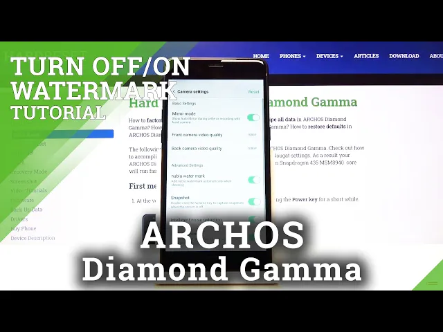 Video thumbnail for How to Switch Off Watermark Feature in Archos Diamond Gamma – Manage Camera Watermark
