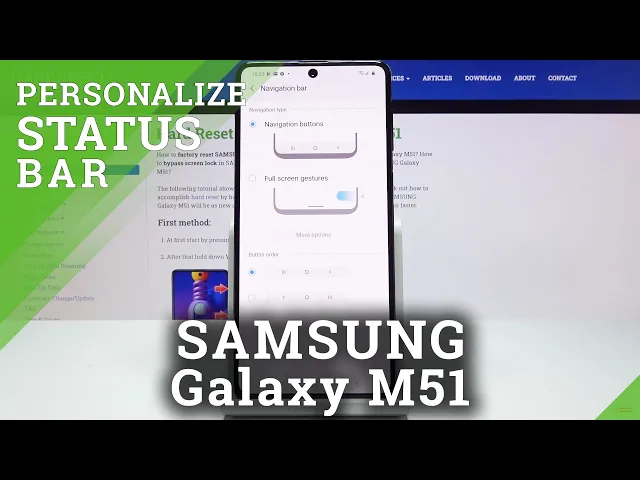 Video thumbnail for How to Manage Navigation Bar in SAMSUNG Galaxy M51 – Enable Buttons