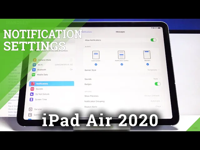 Video thumbnail for How to Customize Notifications on iPad Air 2020 – Notification Content