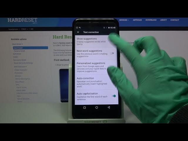 Video thumbnail for How to Enter Text Correction Options on CUBOT X18 – Use Correction Settings