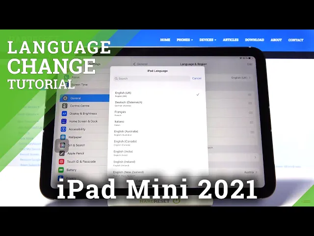 Video thumbnail for How to Change Language on iPad Mini 2021 – Change Device Language